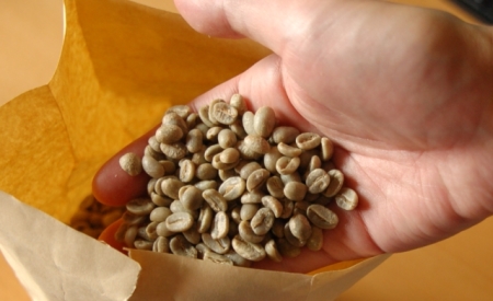 オーガニックのコーヒー生豆